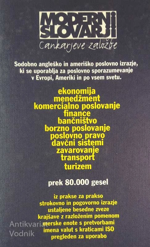 Veliki moderni poslovni slovar, Lidija Šega (angl/slo, Engl/Slov)