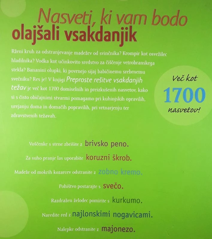 PREPROSTE REŠITVE VSAKDANJIH TEŽAV
