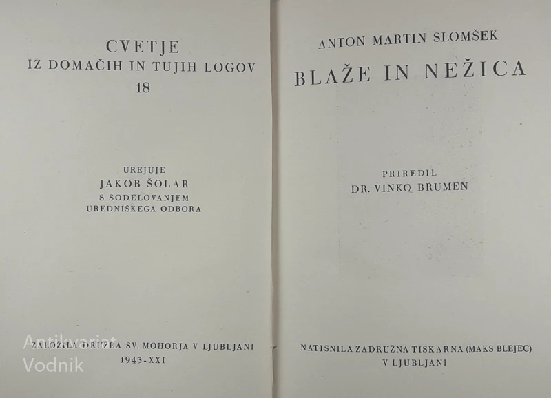 BLAŽE IN NEŽICA, Anton Martin Slomšek