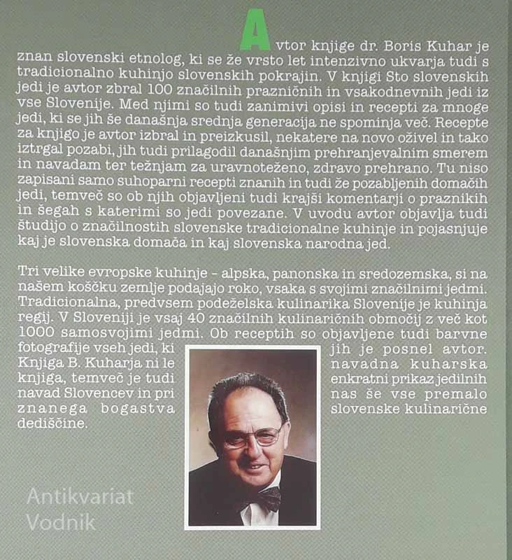 STO ZNAČILNIH JEDI SLOVENSKIH POKRAJIN, Boris Kuhar