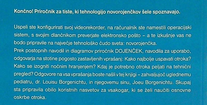 DOJENČEK; NAVODILA ZA UPORABO, dr. Louis Borgenicht in Joe Borgenicht