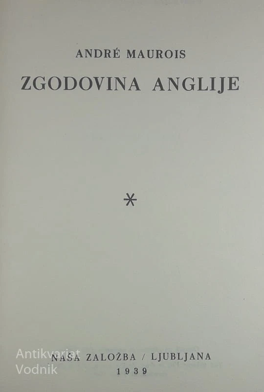 ZGODOVINA ANGLIJE, Andre Maurois