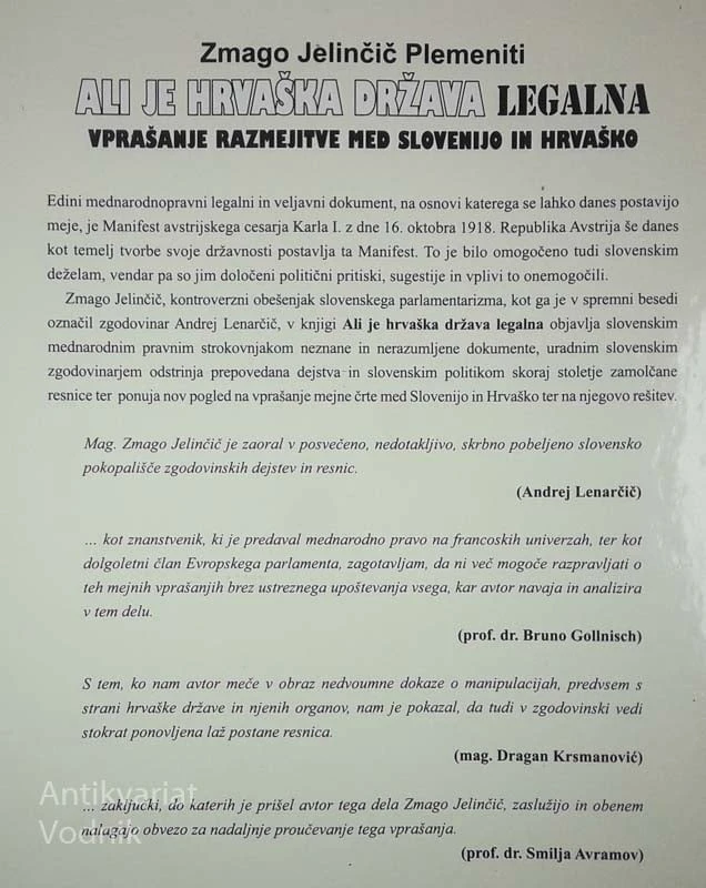 ALI JE HRVAŠKA DRŽAVA LEGALNA?, Zmago Jelinčič Plemeniti