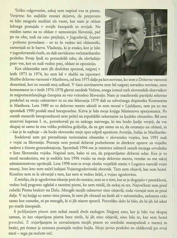 PISMA PROTI VETRU, Janez J. Švajncer
