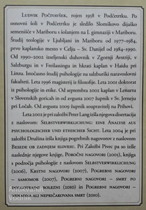 KRSTNI NAGOVORI, Ludvik Počivalšek