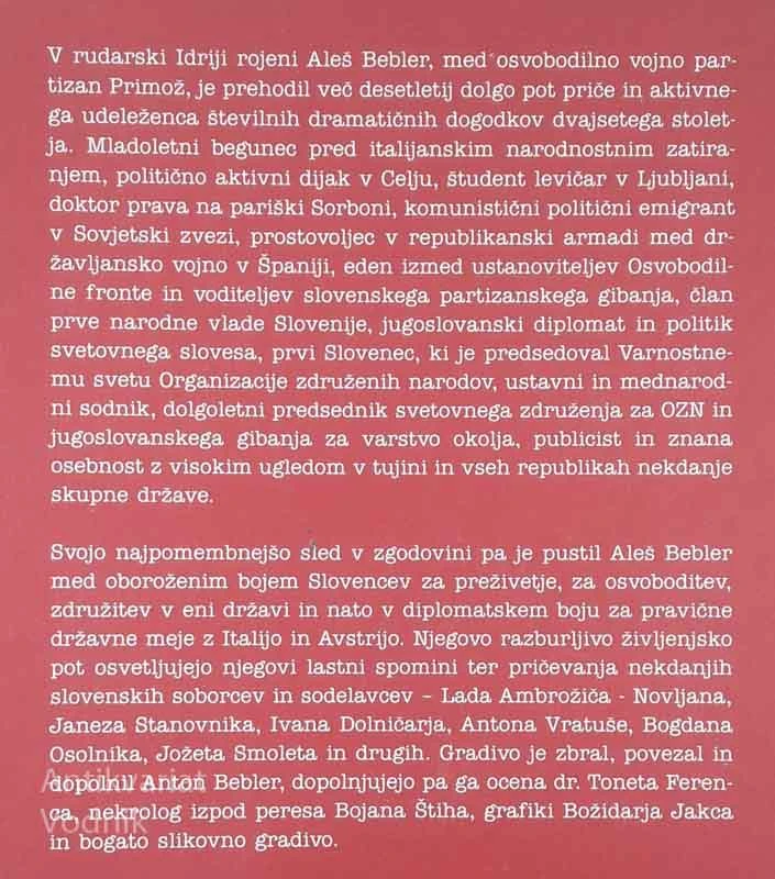 KNJIGA O PRIMOŽU ALEŠU BEBLERJU, Anton Bebler