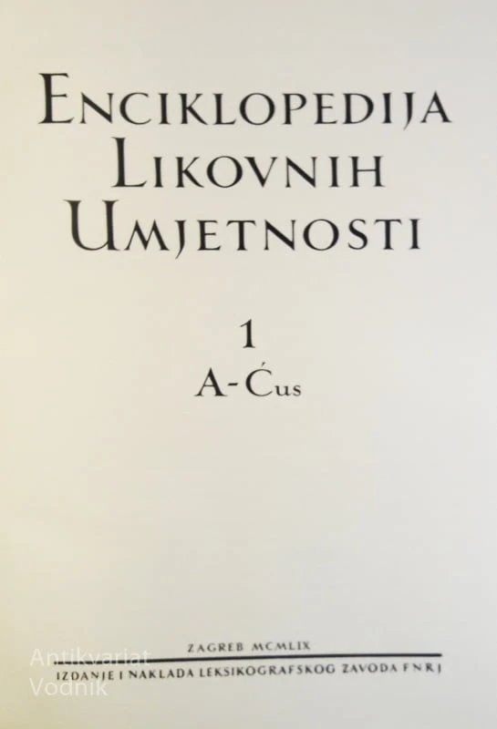 ENCIKLOPEDIJA LIKOVNIH UMJETNOSTI v 4 knjigah