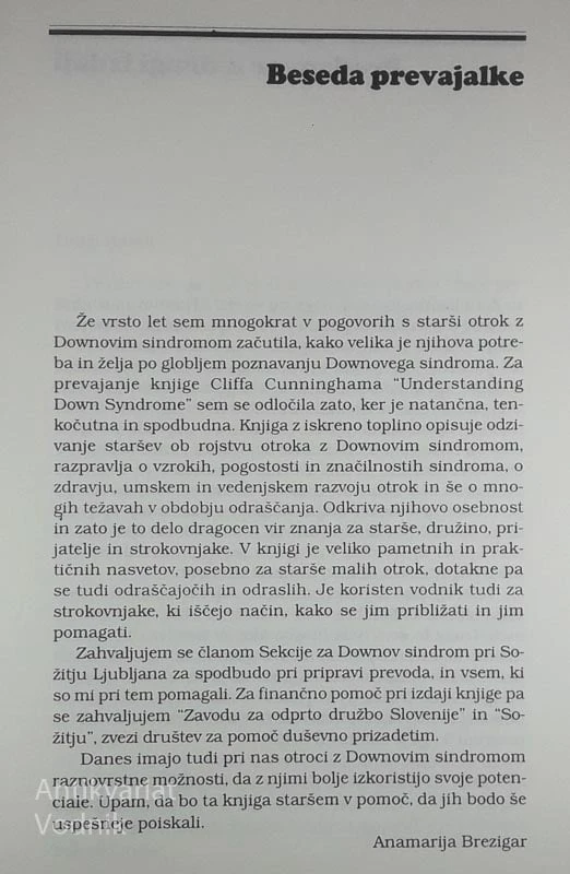 POSKUŠAJMO RAZUMETI DAWNOV SINDROM; VODNIK ZA STARŠE, Cliff Cunningham