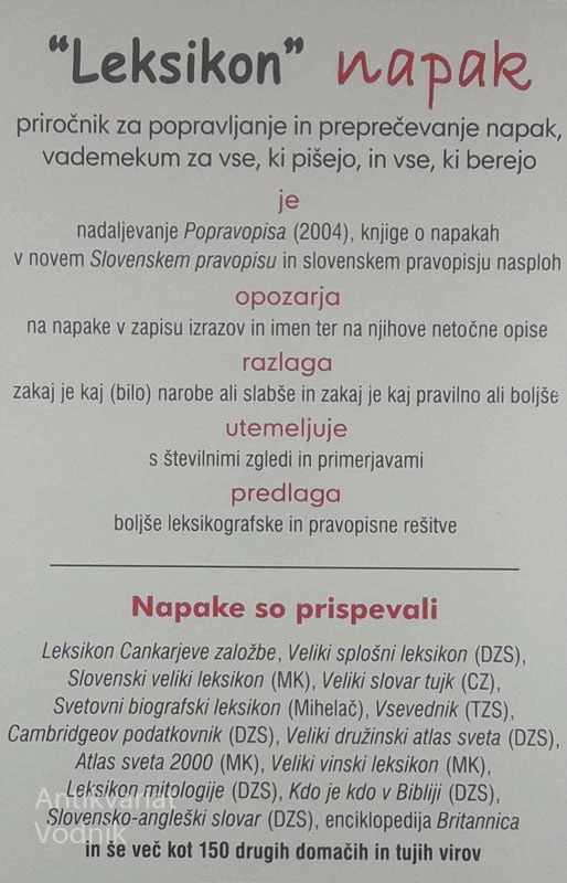 “LEKSIKON” NAPAK, Simon Lenarčič