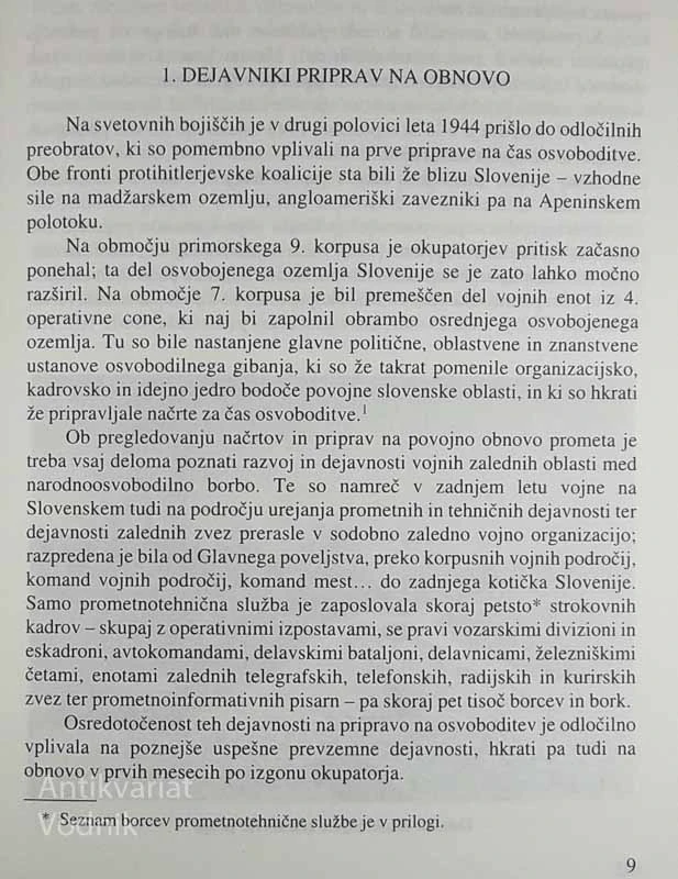 POVOJNA OBNOVA PROMETA V SLOVENIJI, ZLASTI ŽELEZNIŠKEGA, IN PRIPRAVE NANJO, Valentin Kovač