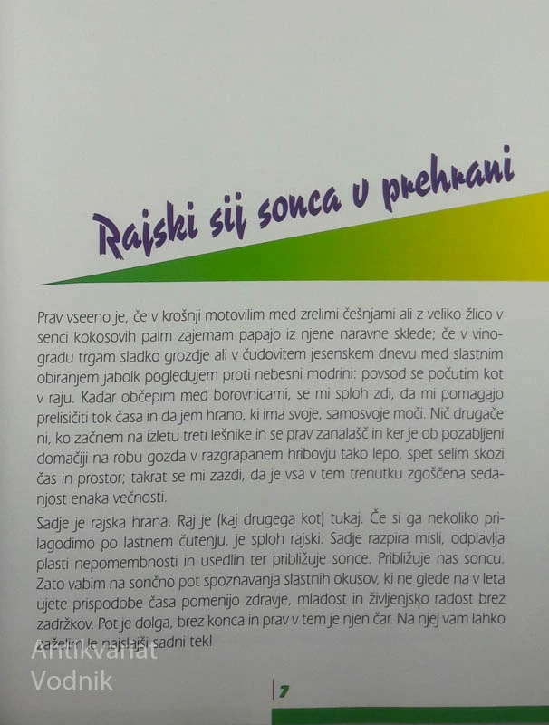 SADJE – MOČ NARAVNE HRANE, Dario Cortese
