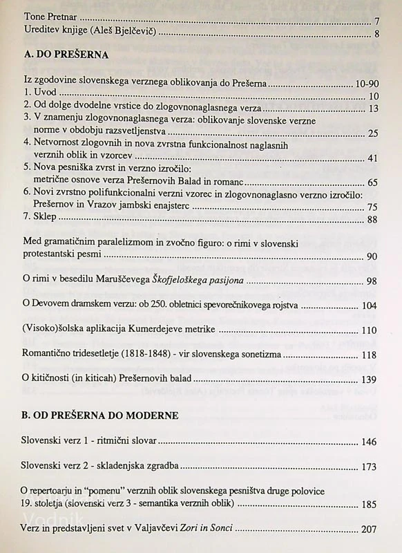 IZ ZGODOVINE SLOVENSKEGA VERZNEGA OBLIKOVANJA, Tone Pretnar