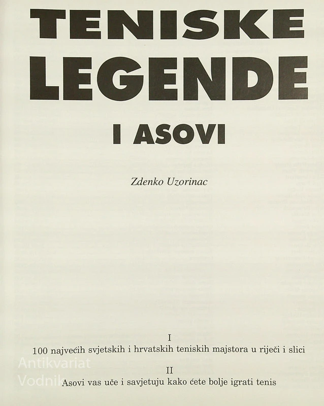 TENISKE LEGENDE I ASOVI, Zdenko Uzorinac