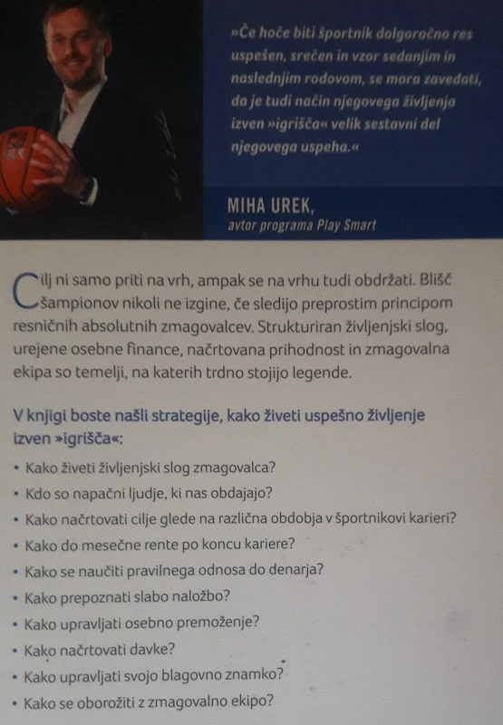 MISELNOST ZMAGOVALCEV, Miha Urek, Priročnik za osebne finance in življenski slog sodobnega profesionalnega športnika