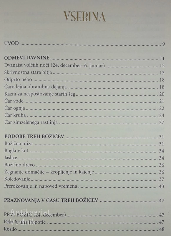SLOVENSKE ŠEGE OB BOŽIČU IN NOVEM LETU