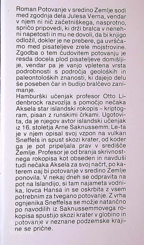 POTOVANJE V SREDINO ZEMLJE, Jules Verne