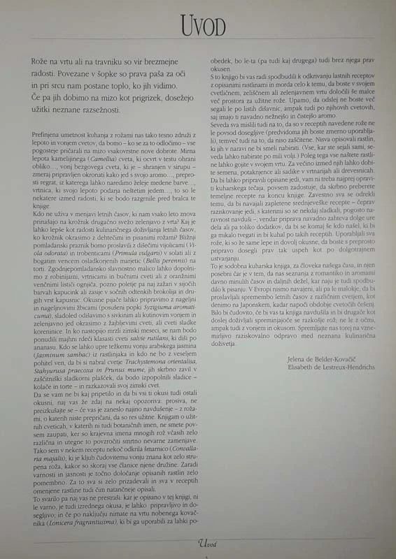 OKUS PO CVETJU, KULINARIČNO POPOTOVANJE, Jelena de Belder-Kovačič