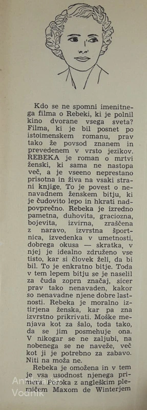 REBEKA, Daphne du Maurier