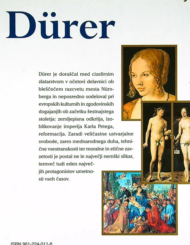 SLIKARJI: DÜRER; GENIJ, STRAST IN UREJENOST V EVROPSKI RENESANSI