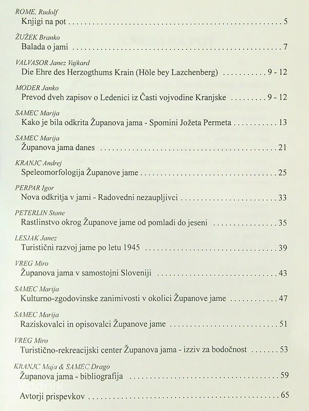 ŽUPANOVA JAMA 70 LET