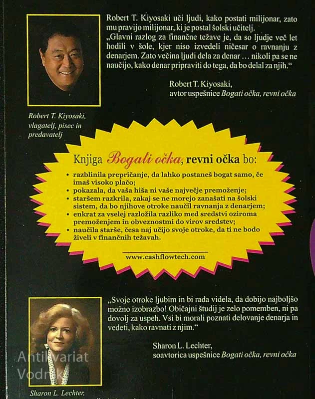 BOGATI OČKA REVNI OČKA, Robert T. Kiyosaki in Sharon L. Lechter