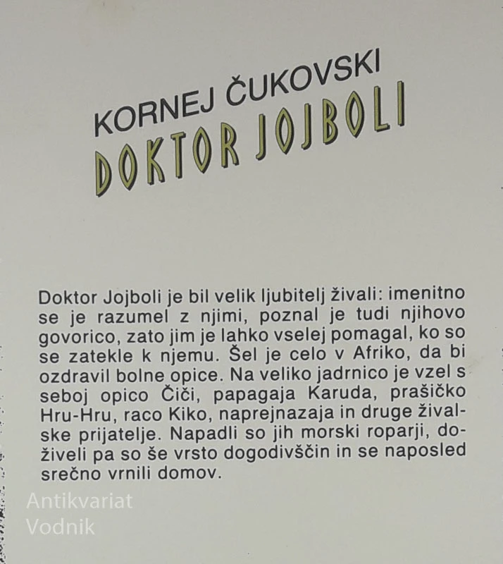 DOKTOR JOJBOLI, Kornej Čukovski