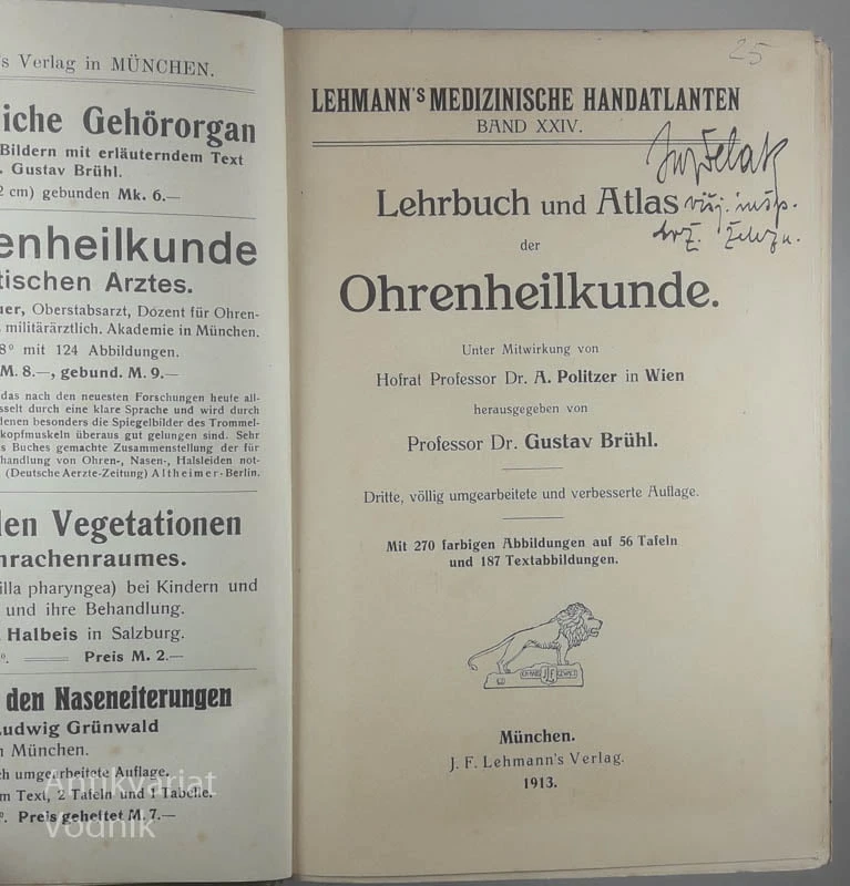 OHRENHEILKUNDE VON G. BRÜHL