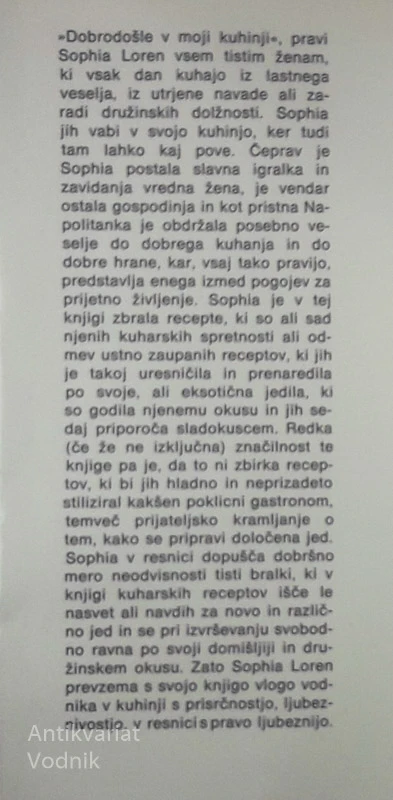 V KUHINJI Z LJUBEZNIJO, Sophia Loren