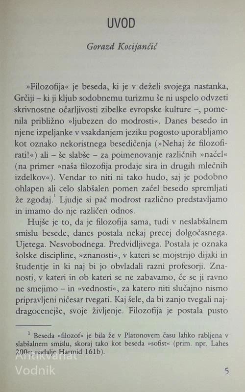 PLATON; IZBRANI DIALOGI IN ODLOMKI