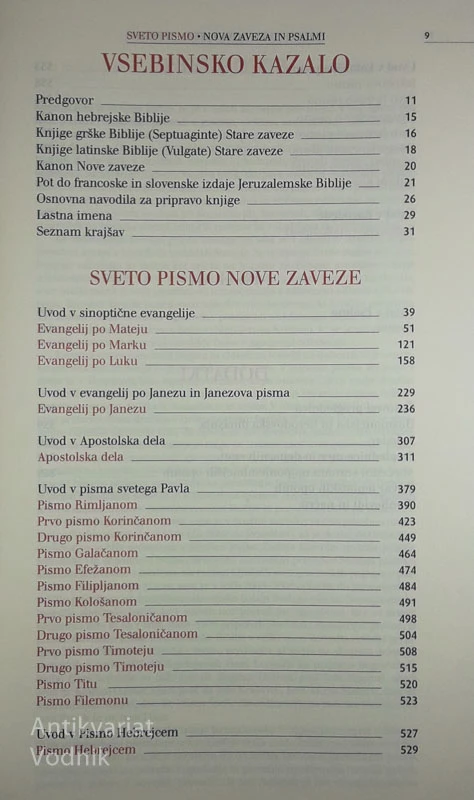 SVETO PISMO: NOVA ZAVEZA IN PSALMI