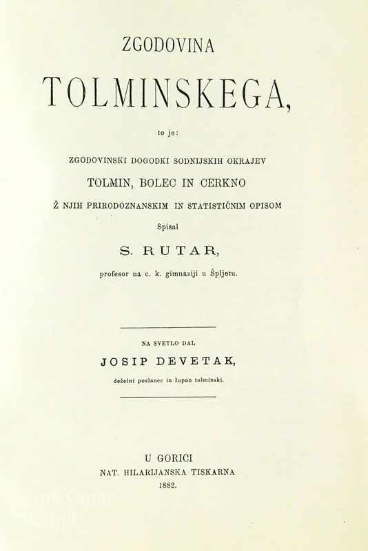 ZGODOVINA TOLMINSKEGA, S. Rutar