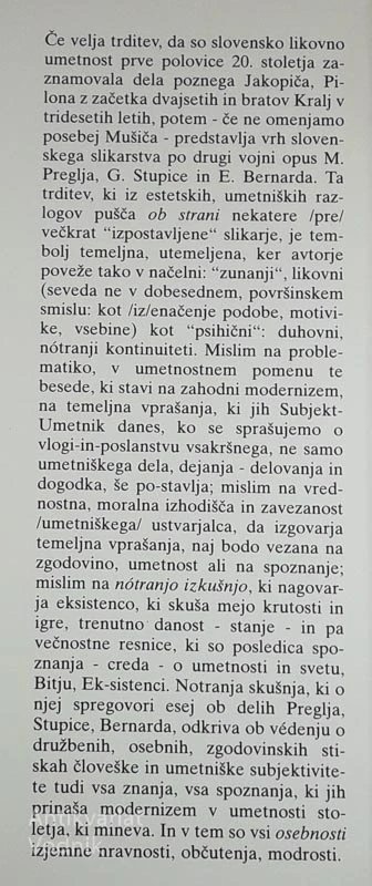 PREGELJ, STUPICA, BERNARD; Vprašanje kontinuitete slovenskega slikarstva, Andrej Medved