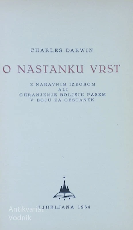 O NASTANKU VRST Charles Darwin