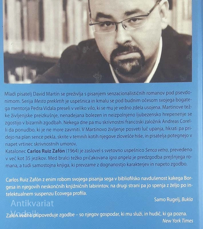 IGRA ANGELA, Carlos Ruiz Zafón