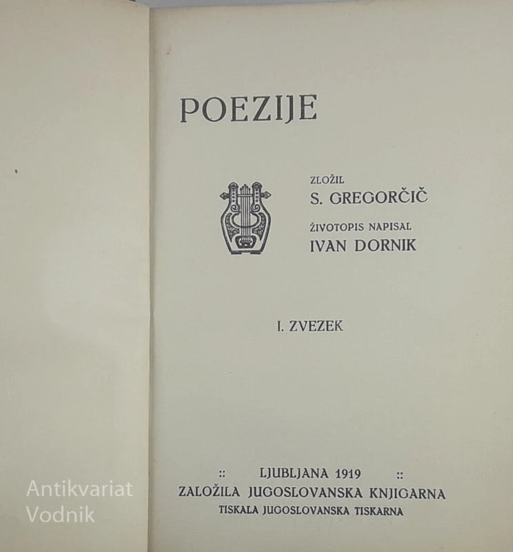 POEZIJE I., Simon Gregorčič