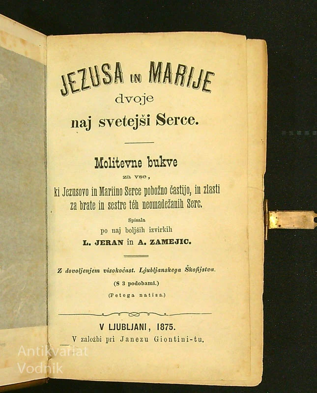 JEZUSA IN MARIJE DVOJE NAJ SVETEJŠI SERCE; MOLITVENE BUKVE