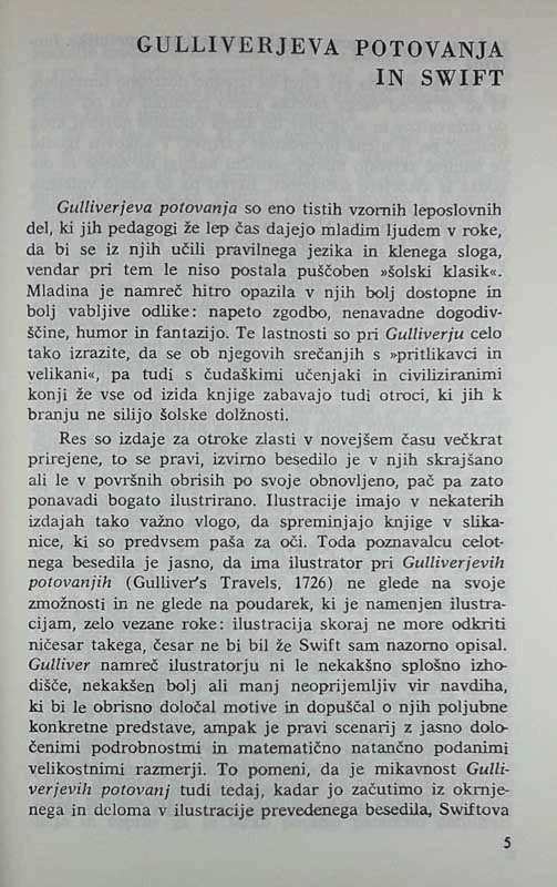 GULLIVERJEVA POTOVANJA, Swift