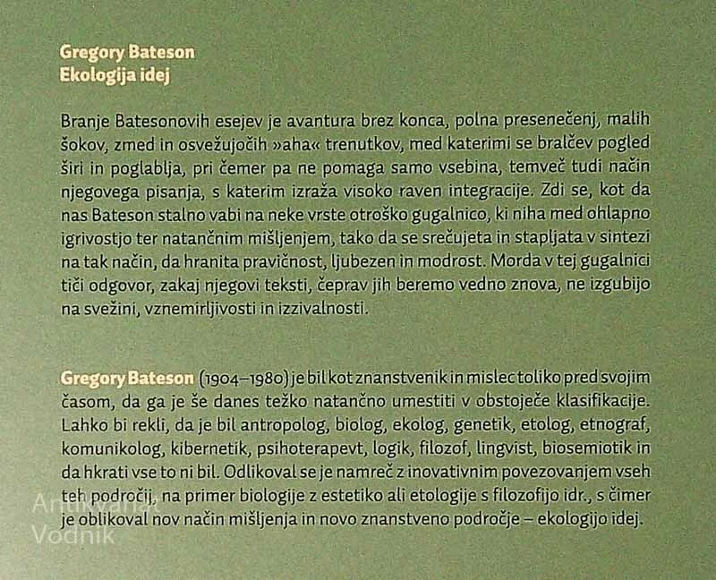 EKOLOGIJA IDEJ, Gregory Bateson