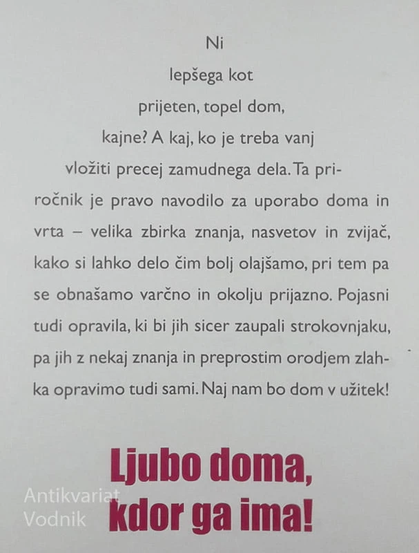 DOM IN VRT; VSEVED ZA VSAKO GOSPODINJSTVO, več avtorjev