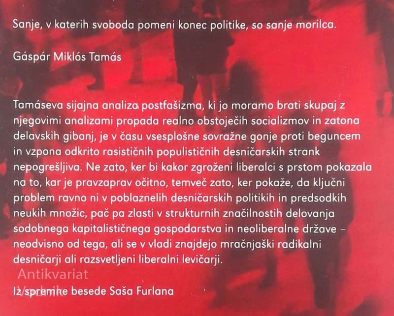 KOMUNIZEM PO LETU 1989; RAZPRAVE O RAZREDNI TEORIJI, REALSOCIALIZMU IN VZHODNI EVROPI, Gaspar Miklos Tamas