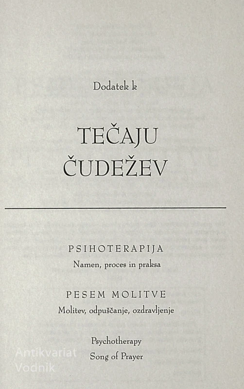 DODATEK K TEČAJU ČUDEŽEV