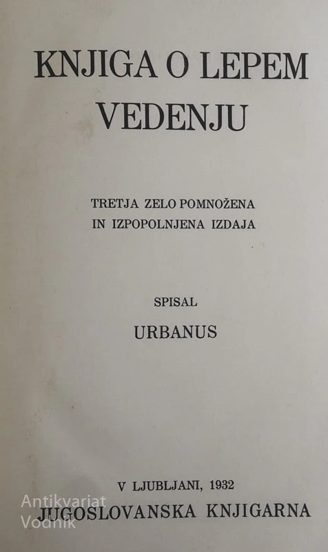 KNJIGA O LEPEM VEDENJU, Urbanus