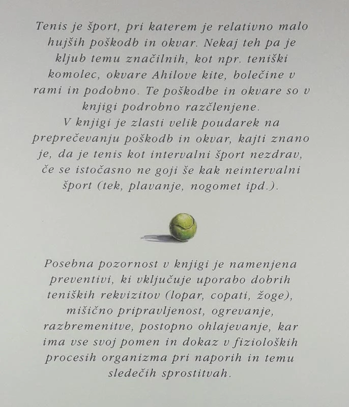 TENIS IN TENIŠKE POŠKODBE, prof. dr. Janko Popovič
