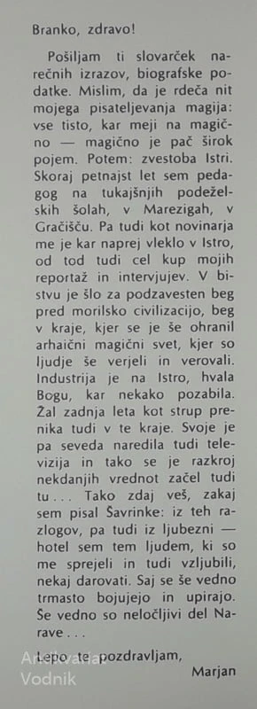 ŠAVRINKE, Marjan Tomšič