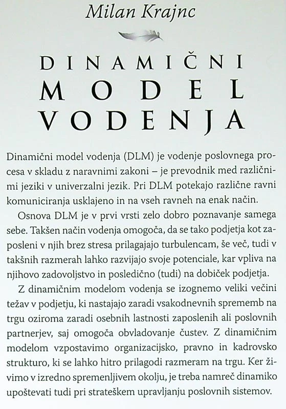 DINAMIČNI MODEL VODENJA, Milan Krajnc