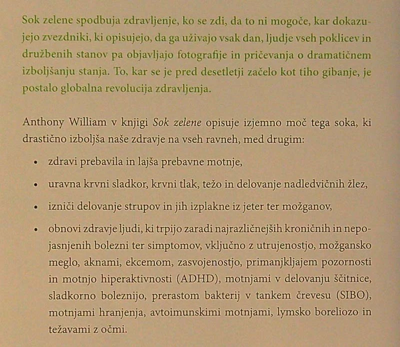 SOK ZELENE, Anthony William