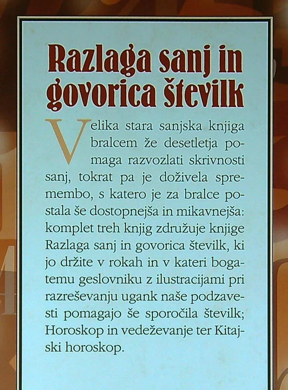 RAZLAGA SANJ IN GOVORICA ŠTEVILK