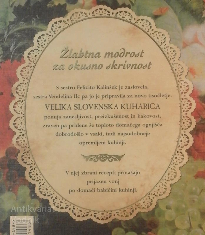 VELIKA SLOVENSKA KUHARICA s. Felicite Kalinškove