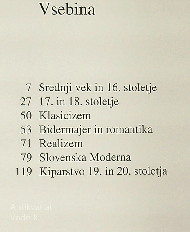 NARODNA GALERIJA; SLIKARSTVO IN KIPARSTVO V SLOVENIJI OD 13. DO 20. STOLETJA
