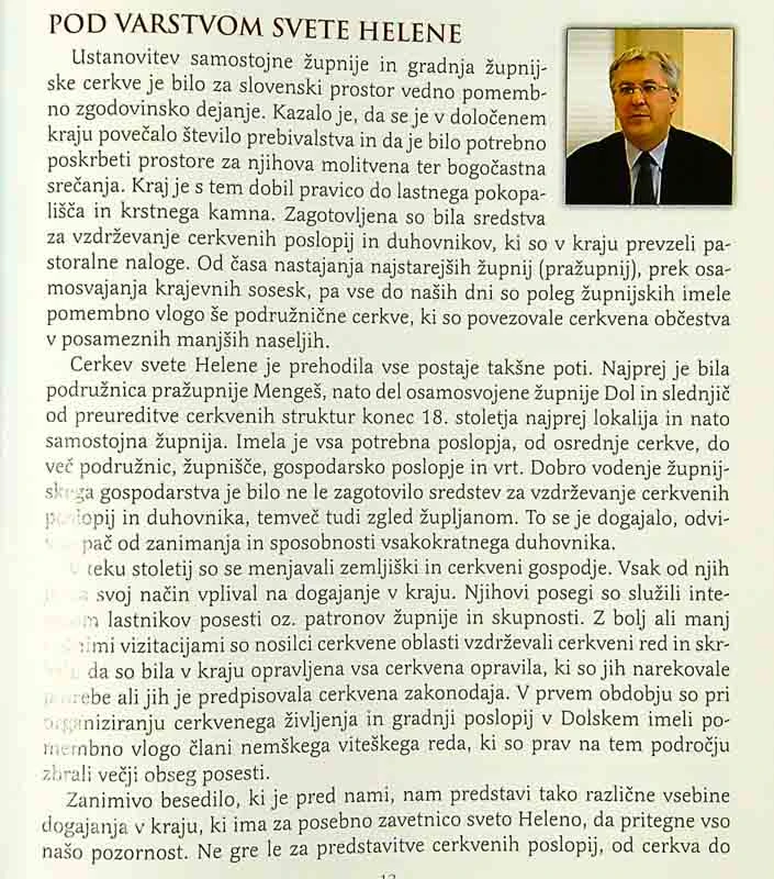 POD KRIŽEM SV. HELENE; VČERAJ, DANES, JUTRI
